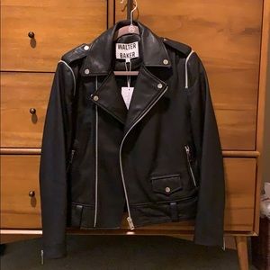 Black leather jacket